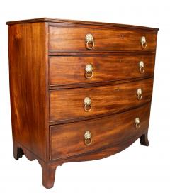Regency Mahogany Bow front Chest Of Drawers - 4158345