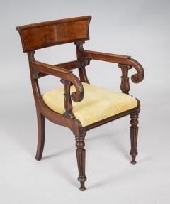 Regency Mahogany Desk Open Armchair - 4414023
