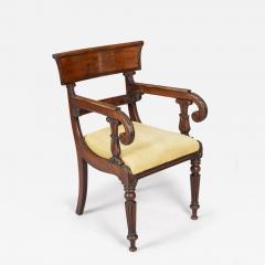 Regency Mahogany Desk Open Armchair - 4419621