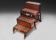 Regency Mahogany Metamorphic Library Armchair Steps - 4414313