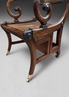 Regency Mahogany Metamorphic Library Armchair Steps - 4414314