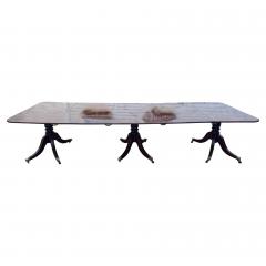 Regency Mahogany Three Pedestal Dining Table - 4330382