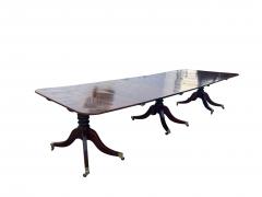Regency Mahogany Three Pedestal Dining Table - 4330388