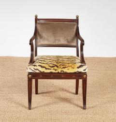 Regency Mahogany and Ebonized Klismos Armchair - 4217943