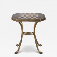 Regency Marble and Gilt Chess Table - 3562733