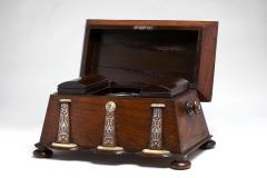 Regency Mother of Pearl Inlaid Rosewood Tea Chest - 1908888