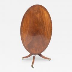 Regency Oval Triple Banded Mahogany Tilt Top Breakfast Table - 2682291