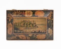 Regency Painted And Penwork Bombe Box on Gilt Lion Paw Feet English circa 1820 - 4623226