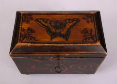 Regency Painted Tea Caddy c 1810 20 - 4455987