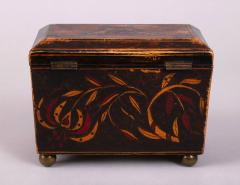Regency Painted Tea Caddy c 1810 20 - 4455989