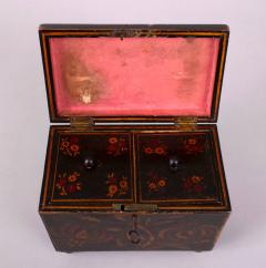 Regency Painted Tea Caddy c 1810 20 - 4455990