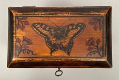 Regency Painted Tea Caddy c 1810 20 - 4455991