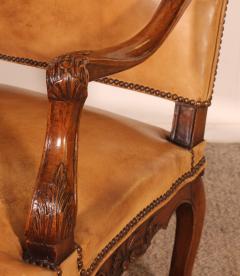 Regency Period Armchair In Walnut 18th Century - 4054083