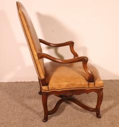 Regency Period Armchair In Walnut 18th Century - 4054086