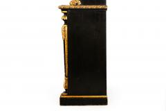 Regency Period Black and Gilt Painted Bookcase Cabinet 19th Century - 4425219