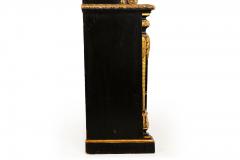 Regency Period Black and Gilt Painted Bookcase Cabinet 19th Century - 4425221