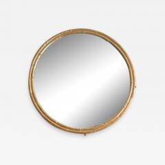 Regency Period Carved Giltwood Convex Mirror of Unique Simulated Bamboo Design - 1232028