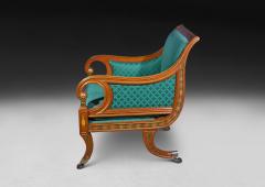 Regency Period Decorated Gilt Library Chair - 4308867
