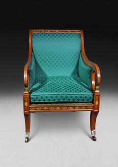 Regency Period Decorated Gilt Library Chair - 4308868