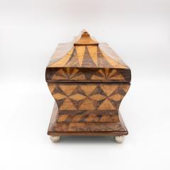 Regency Period English Box In Walnut With Tent Top - 4420892