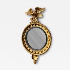 Regency Period Giltwood Convex Eagle Mirror c 1820 1825 England - 4642571
