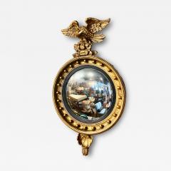 Regency Period Giltwood Convex Eagle Mirror c 1820 1825 England - 4642573
