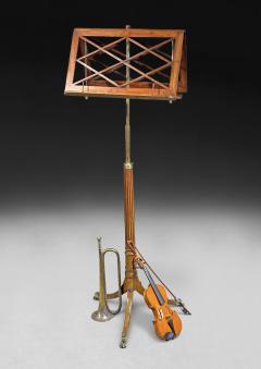 Regency Period Mahogany Brass Duet Musci Stand - 4816215