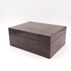 Regency Period Rosewood Brass Inlaid Workbox England circa 1820 - 3498784