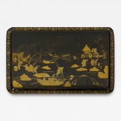 Regency Polychrome Chinoiserie Papier Mache Tray - 4036528