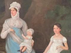 Regency Portrait A Squire And His Family Oil on Canvas - 4130498