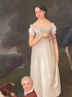 Regency Portrait A Squire And His Family Oil on Canvas - 4130506