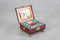 Regency Red Morocco Leather Sewing Box - 2314077