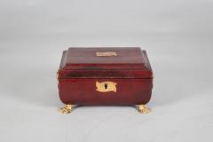 Regency Red Morocco Leather Sewing Box - 2314082