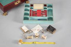 Regency Red Morocco Leather Sewing Box - 2314086