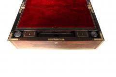 Regency Rosewood And Brass Campaign Traveling Desk Box - 4723188