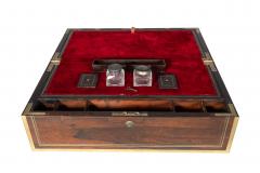 Regency Rosewood And Brass Campaign Traveling Desk Box - 4723189