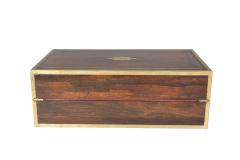 Regency Rosewood And Brass Campaign Traveling Desk Box - 4723190