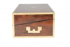 Regency Rosewood And Brass Campaign Traveling Desk Box - 4723238