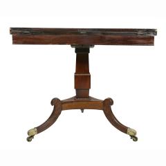 Regency Rosewood And Brass Inlaid Card Table - 2384473