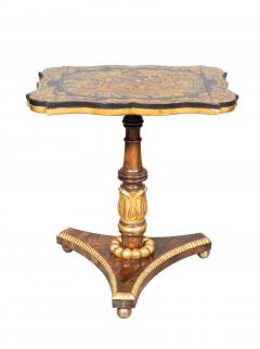 Regency Rosewood And Chinoiserie Side Table Adapted From A Pole Screen - 4187432