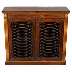 Regency Rosewood Brass Inlaid And Gilded Credenza - 2690715