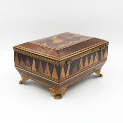 Regency Rosewood Specimen Box on Gilt Lion Paw Feet Circa 1810 - 4463360