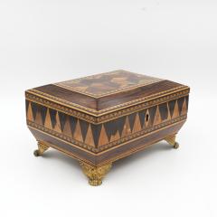 Regency Rosewood Specimen Box on Gilt Lion Paw Feet Circa 1810 - 4463365