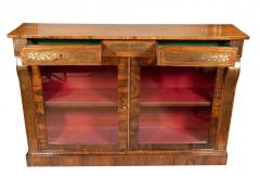 Regency Rosewood and Brass Inlaid Credenza Bookcase - 3739316