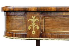 Regency Rosewood and Brass Inlaid Writing Table - 3786818