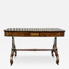 Regency Rosewood and Brass Inlaid Writing Table - 3801115