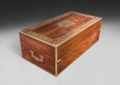 Regency Rosewood and Brass Inlaid correspondence box - 4494905