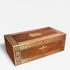 Regency Rosewood and Brass Inlaid correspondence box - 4494978