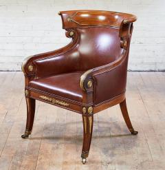 Regency Rosewood and Brass Klismos Armchair - 3618574