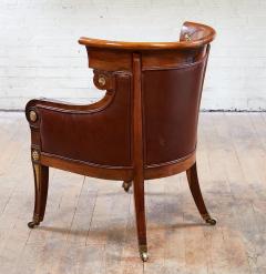 Regency Rosewood and Brass Klismos Armchair - 3618580